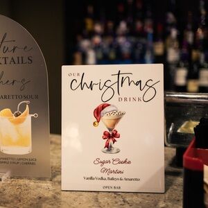 Christmas Drink Sign - Festive Design